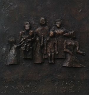 "Frieda 1927" - Bronzerelief von Emile Mondon, 2016. 