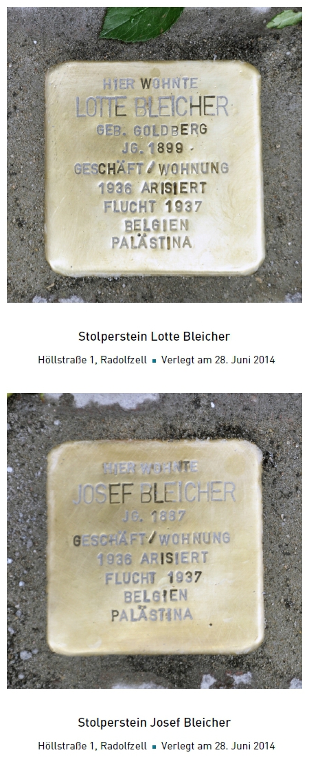 Lotte Und Josef Bleicher Stolperstein