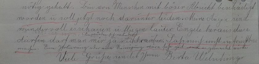 Berta Welschinger Brief