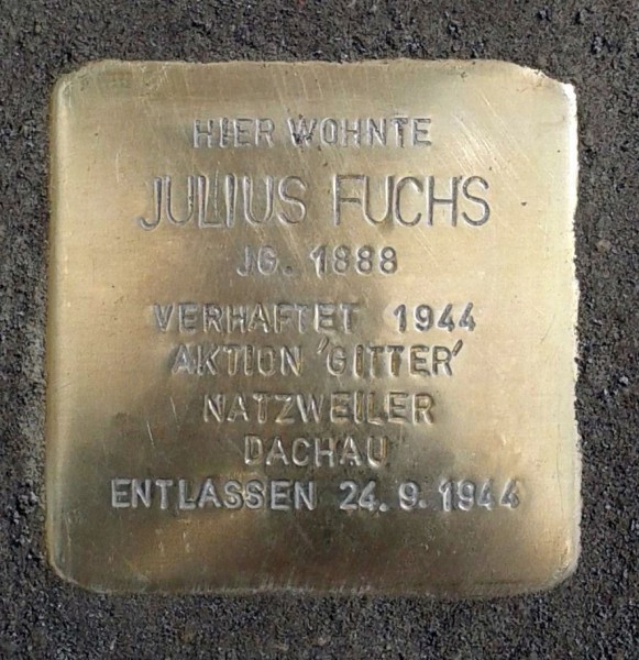 Julius Fuchs Stolperstein