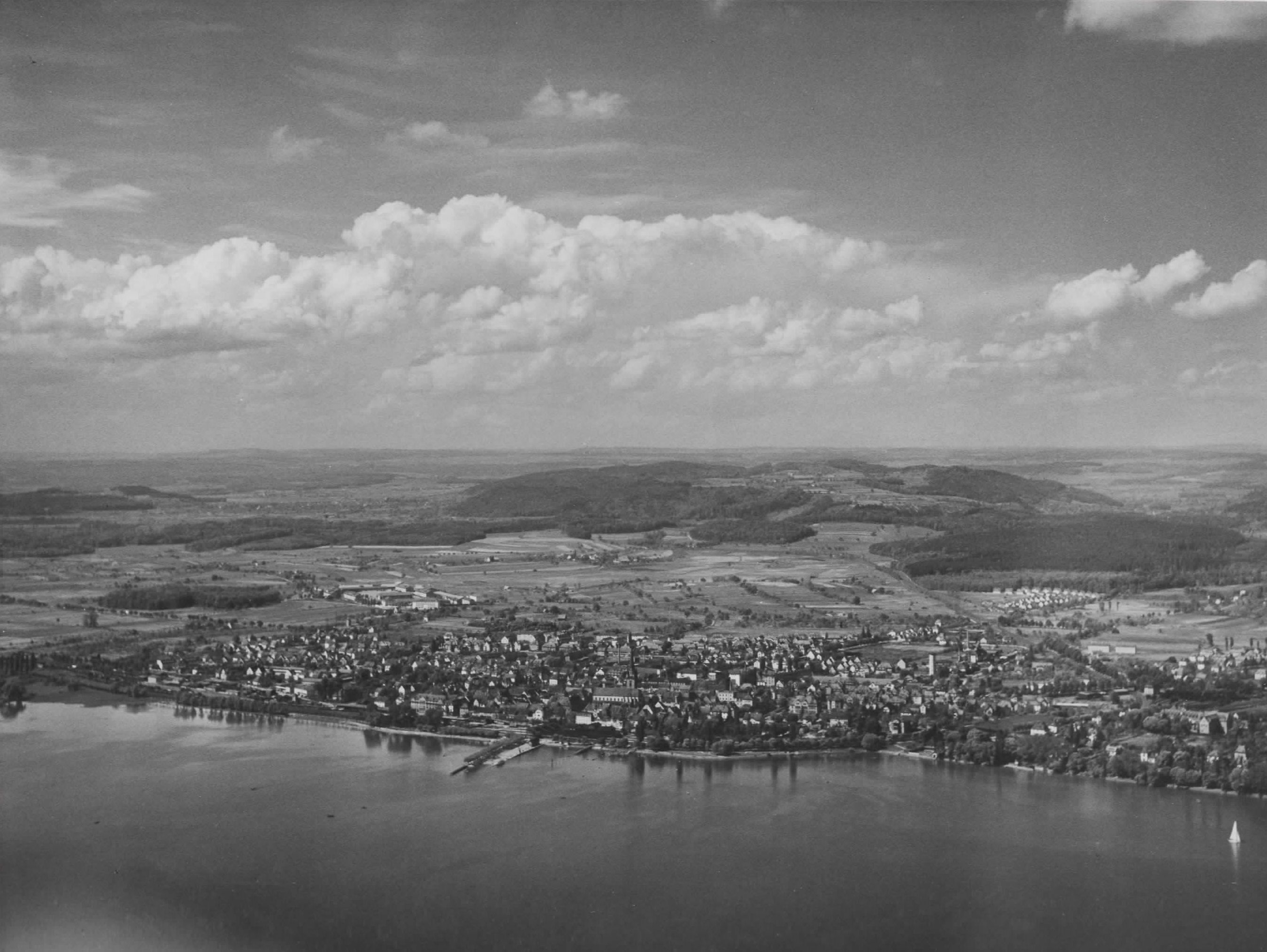 Luftbild Radolfzell   Siegfried Lauterwasser   Um 1956